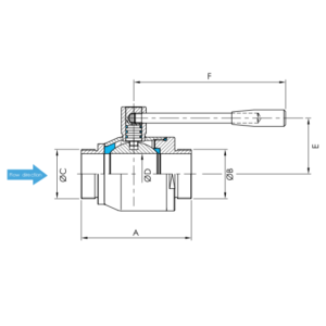 RS ball valve ISO male threaded ends